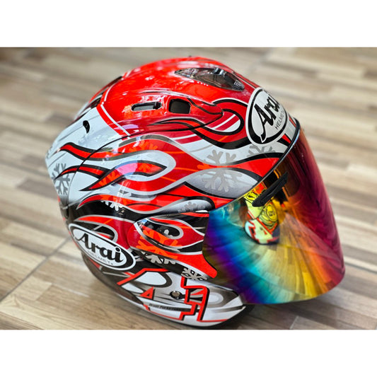 Arai Ram 5 Haga Red Fire Pattern (Open Face) 🔥